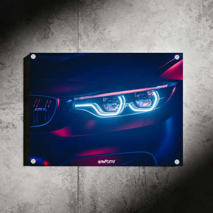 BMW M4 CSL Gran Coupé Glowplate (Ice Blue Neon)