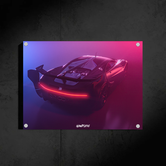 Bugatti Vision Gran Turismo Glowplate (Red Neon)