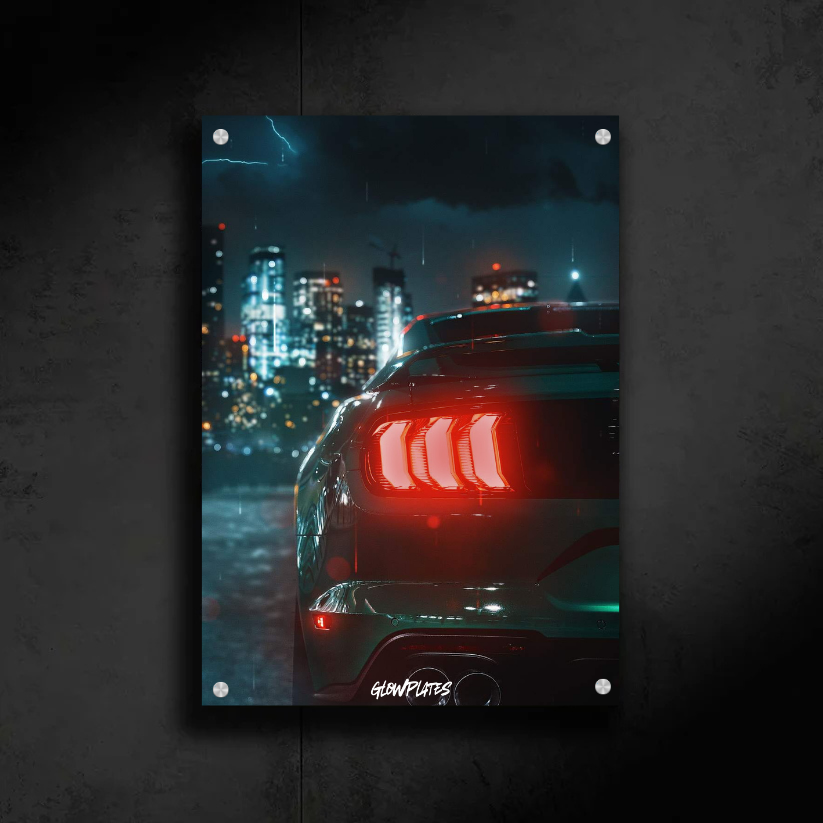 Ford Shelby GT500 Glowplate (Red Neon)