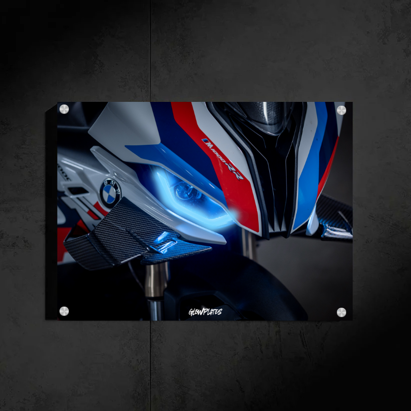 BMW M1000RR Glowplate (Ice Blue Neon)