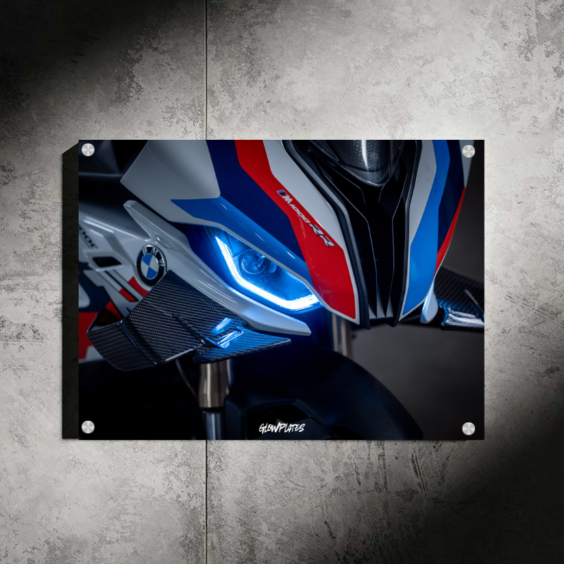 BMW M1000RR Glowplate (Ice Blue Neon)