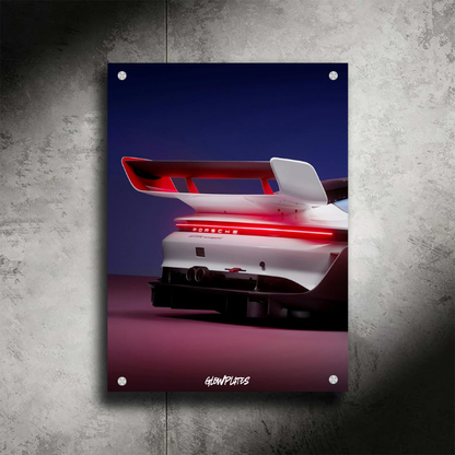 Porsche 911 GT3 R Rennsport Glowplate (Red Neon)